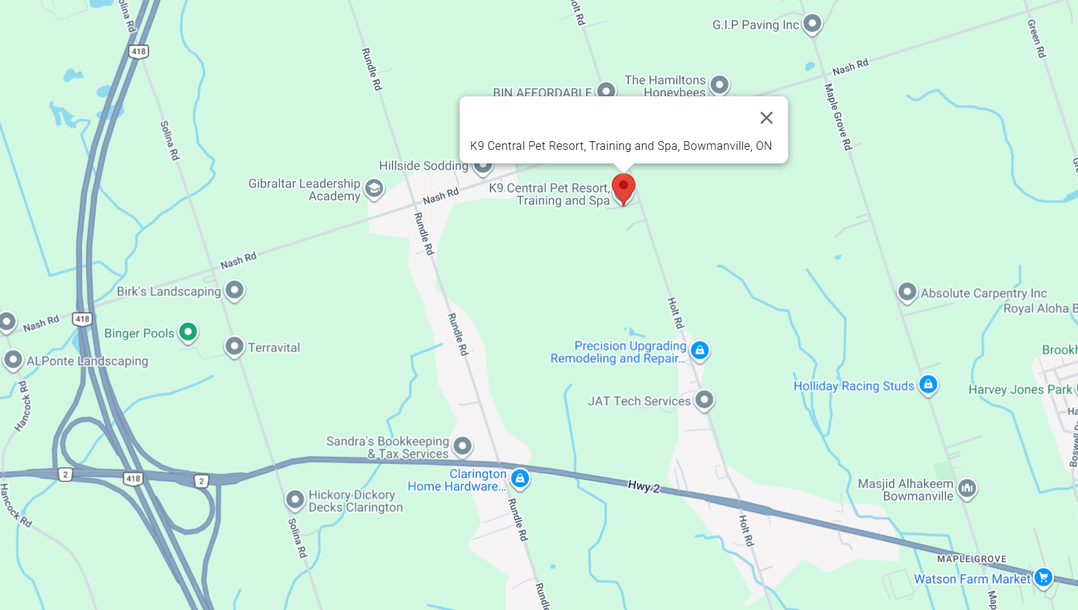 K9 Central on Google Maps